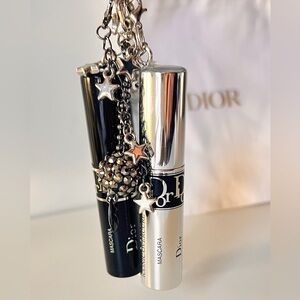 Dior Set of 2 Mini Mascara Keyfob Bag Charm Diorshow + Iconic Overcurl